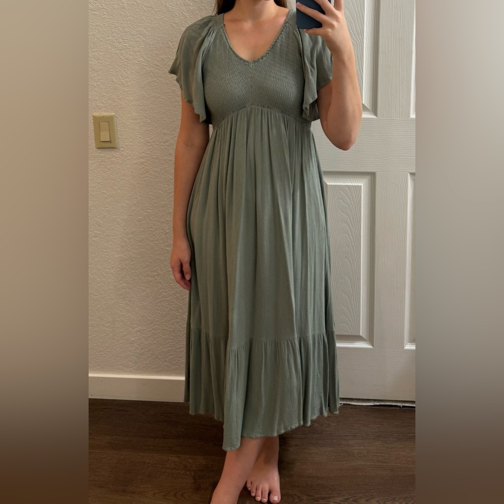 Baltic Born smocked midi dress